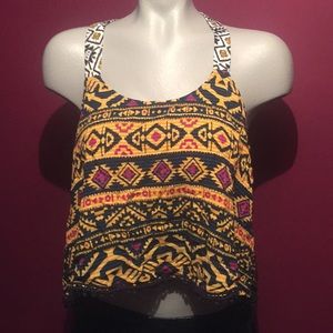 Tribal Aztec Style Crop Top
